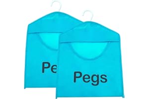 Sol Lot de 2 paniers à pinces à linge avec cintre 390 x 280 x 2 mm