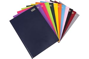 evelay 2026 Diary A4 A5 Day to Page Hardback Full Year Planner Organiser Journal (A4 Page a Day, Navy)