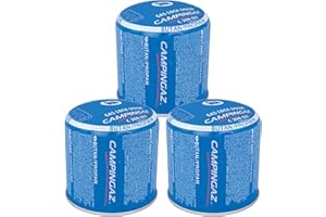 Campingaz 3 x C206 GLS Cartouche gaz, Lot de 3, pour réchauds et lanternes de Camping 206, 190 g de mélange Butane/Propane Puissant (80/20) par Cartouche, Bleu