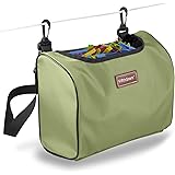 Large Peg Bag with Shoulder & Waist Strap. Double Clips for Secure Fit to Washing Line. Durable As A Peg Basket. Room for 300