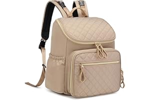 LORADI Sac à Langer à Grande Capacité avec Attache-Poussette, Sac à Dos de Voyage Hydrofuge avec Poches Isothermes