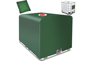 MaxAwe IBC Tank Abdeckung 1000L, 420D mit Silberbeschichtung Wassertank Abdeckplane, 120x100x116 cm Wasserdichte Schutzplane Schutzhülle, Grün IBC Container Cover für IBC Tank Behälter Regentonne