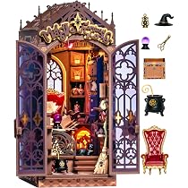 Rolife Kits de coin de livre pour adultes, maison miniature à faire soi-même, kit de modèle de diorama pour décoration de bureau, bibliothèque, puzzle en bois 3D pour cadeaux de Noël et Rolife Kits de coin de livre pour adultes, maison miniature à faire soi-même, kit de modèle de diorama pour décoration de bureau, bibliothèque, puzzle en bois 3D pour cadeaux de Noël et