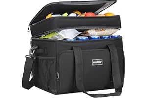 Hulongo Bolsa Térmica Isotérmica Grande Bolsa Nevera Doble Impermeable a Prueba de Fugas para Picnic, Viajes, Camping, Compras y Pesca, 42L