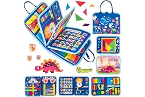 ARANEE Kinder Busy Board, Montessori Spielzeug Sensorisches Spielzeug Hands-on-Skills Übungstafel Vorschul Lernspielzeug für das Alter 2-6 Jährige Kleinkinder Geschenk (Blau)