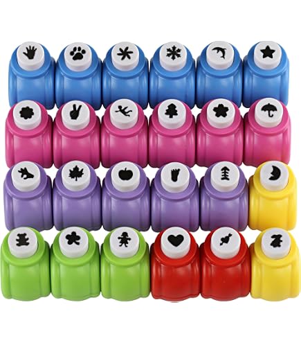 Sporgo Perforatrici rotonde, 4 pezzi, per fai da te, scrapbooking, album fotografici, artigianato, biglietti di auguri (9 mm, 16 mm, 25 mm, 38 mm