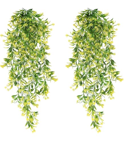 2 Piante Ragno Finte Appese - Artificiali In Seta, 60cm, Per Decorazione Interni/Esterni