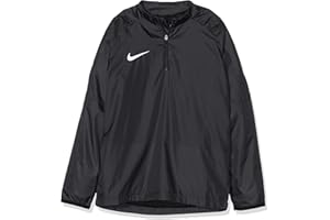 Nike Academy18 Shield Drill Top, T-Shirt A Manica Lunga Bambino, Black/Black/(White), XS