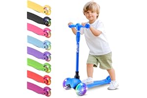 Hurtle Patinete, Scooter para niños, 3 Ruedas, Liviano, Luces LED, Antideslizante