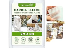 Green Thumbz Garden Fleece Frost Protection - 2m x 5m Plant Fleece Frost Protection for Growing Vegetables - Horticultural Fleece for Plants Protection Frost - Garden Netting for Garden Plants