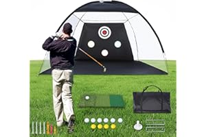 REDCAMP Filet d'entraînement de Golf avec pelouse, Filet d'entraînement de Golf avec Tapis de Frappe pour intérieur et extérieur