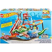 Hot Wheels City Station de Lavage Ultime, coffret de jeu avec pistes pour changer la couleur des voitures Color Shifters, Jou