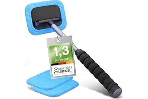 ‎WALSER Walser Scheibenreiniger Auto, Qualitätssieger Sehr Gut* Autoscheiben Innenreiniger Teleskop-Funktion 26-42 cm ausziehbar, Windschutzscheiben Reiniger, Auto Scheibenreiniger innen + 2 Mikrofasertücher