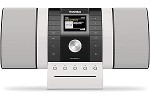 TechniSat MULTYRADIO 4.0 SE - Internetradio (WLAN Radio, DAB+, UKW, Spotify, Bluetooth, CD-Player, USB, Farbdisplay, 2 x 10 Watt Stereo Lautsprecher) Schwarz/Weiß