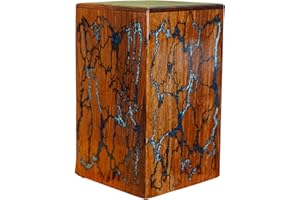 EMPORIUM CRAFTS Najlepsza urna na prochy ludzi, duża drewniana urna na kremację dla dorosłych, urna na prochy, spersonalizowana drewniana urna pogrzebowa na pogrzeb, drewniane pudełko (palisander niebieski, mały, 380