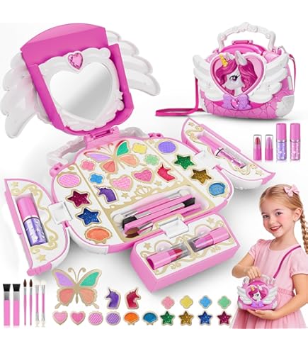 Kids Akeup Sets For Girls – 57 PCS Girls Toys, Washable Akeup For Children, Girls Ake Up Set