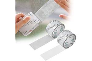 JJWNMLL Bildschirm-Reparaturband-Kit, Fensterreparaturband, Moskitonetz-Reparaturband, wasserdichtes Fiberglas, starke Haftung für die Reparatur von Tür- und Fensterscheiben,(2 m, Weiß + Grau)