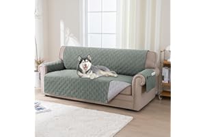 H.Versailtex Sofa Covers 3 Seater, 100% Waterproof Couch Covers with Side Pocket, Non Slip Sofa Slipcovers for Dogs Pets, Seat Width 172CM(3 Seater, Lilypad)
