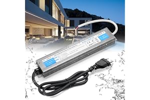 BRIMETI Transformador 220V a 12V 300W 25A LED Driver Exterior impermeable IP67 Fuente de Alimentación 220V a 12V DC Driver de Bajo Tensión Controlador Voltaje Constante, para Tira LED