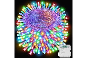 Buudala Luci Albero di Natale a Batteria, 21M 210 LED Luci Natalizie da Esterno ed Interno con Funzione Memoria ed Timer, 8 Modalità Luci di Natale per Giardino, Balcone, Festa, Natale - Multicolore