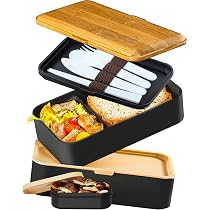 Umami Lunch Box 1200ml Turchese: Porta Pranzo Ermetico 4 Scomparti Con Posate E Saliere, Microonde E Lavastoviglie - 4