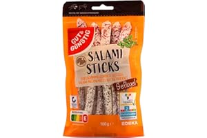 EDEKA Gut & Günstig Salami Sticks Geflügel, 8er Pack (8 x 100g)