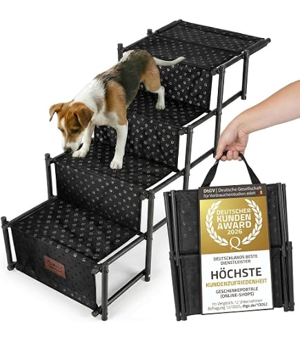 Hunderampe klappbar, Einstiegshilfe fr Kofferraum Haustiertreppe - bis 25  kg: Amazon.de: Haustier