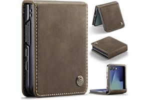 Phernykas Handyhülle für Samsung Galaxy Z Flip 7 Hülle, Premium Leder Schutzhülle Flip Case Stoßfeste Galaxy Z Flip 7 Cover (Nützlich Nicht für Z FLIP 7 FE) (Kaffee)