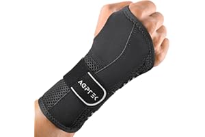 AGPTEK Tutore Polso Tunnel Carpale Nuovo – Fascia da Polso con Stecche di Supporto, Design a Strappo Facile da Indossare, Soluzione Conveniente per Dolore e Sostegno, Destro, S/M