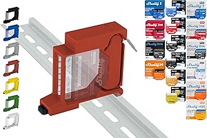 SHELLY HUTSCHIENENHALTER PW3D Support de rail DIN simple pour 18 shellys : 1 Gen3, 1PM Gen3, 2PM Gen3, i4 Gen3, Plus 1, Plus 1PM, Plus 2PM, Plus i4, Plus 0-10 V, Wave 1PM, Wave 2PM, Wave Shutter, Wave i4 (rouge)