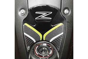 labelbike - Naklejka 3D Motocykl Obszar kluczyka zapłonu Ochrona i Dekoracja żywica kompatybilny z KAWASAKI Z900 2018-2024 - Kolor Szary Węglowy Zielony