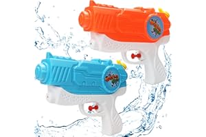 A-SZCXTOP 2Pack Water Guns Pistols for Kids Boys Girls,Outdoor Toys Water Guns,Summer Beach Pool Water Fighting Squirt Toys (Orange+Sky Blue)