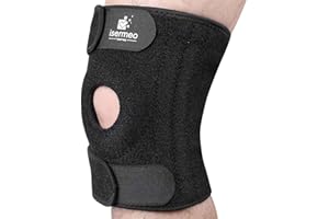 isermeo Tutore Fascia Ginocchio Supporto, Premium Ginocchiera Ortopedica per Uomo e Donna, Traspirante Tutore Ginocchiere Legamenti per Menisco, Design Antiscivolo, Running, Jogging, Sport