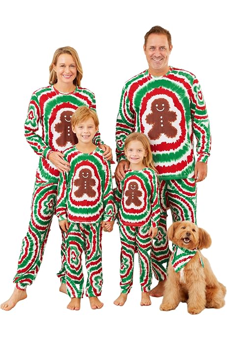 Produktbild von Weihnachtliche, Vielseitige Paarungs-Outfits Für Eltern Und Kinder * Für Familienfeiern. Rundhals-Pyjamaset, Loungewear-Sets, Stylische Familien-Outfits