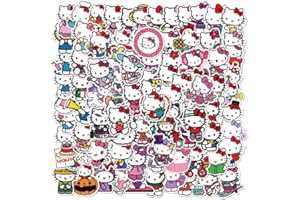 Philoctes Stickers Children, Pack of 100 Cat Set, Pink, White, for Scrapbooking, Teachers, Toddlers, Birthday Children Gift for Girls