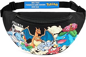 POKÉMON Pokemon Sac Banane Enfant et Ado Sacoche de Ceinture Léger pour Voyage Sport Vacances École Idée Cadeau Ado Garçon et Fille