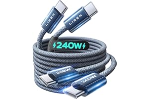 LISEN 240W USB C auf USB C Kabel 2M [2-Stück] für iPhone 17 Pro, Ladekabel Samsung Schnellladekabel, PD3.1 Ladekabel USBC für Galaxy S25/S24,iPhone 16/15 Pro Max,Xiaomi,MacBook Pro/Air,iPad,Dunkelblau