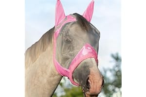 Harrison Howard CareMaster Maschera Anti-Mosche per Cavallo UV Protezione con lana (L; Full Size)