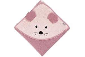 Sterntaler Kapuzenbadetuch Maus Mabel, Alter: ab 0 Monate, 100 x 100 cm, Rosa