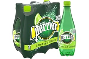 Perrier- Agua con Gas - Sabor Lima Limón - Zero Azucar- 6 Botellas de 500 Ml