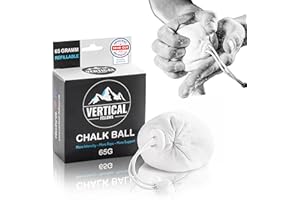 ‎VERTICAL FELLOWS VERTICAL FELLOWS Chalk Ball 65 Gramm wiederbefüllbar - DERMATEST sehr gut - idealer Kreide & Magnesia Chalkball für Klettern Bouldern Turnen Gewichtheben Cross Fit
