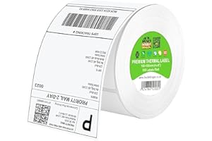 Double Dragon 100 x 150 mm (4"x6") Direct Thermal Shipping Labels – 500 Premium White Self-Adhesive Labels Roll Compatible with Zebra & MUNBYN Printers for Amazon, Ebay, Royal Mail [1 Roll]