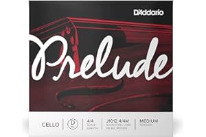 D'Addario J1012 4/4M Prelude 4/4 Scale Medium Tension Single D String for Cello