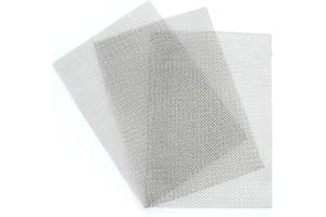 TIMESETL 304 Edelstahl Drahtgewebe Edelstahlgewebe 10 Mesh, 3er Wire Mesh 30 x 21cm Maschendraht Filtersieb Blatt Filtrationstuch - A4 (210 x 300mm)