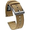 BARTON Watch Bands - Canvas Quick Release Watch Straps - Choose Color & Width - 18mm, 19mm, 20mm, 21mm, 22mm, or 23mm