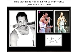 SIGNED BY THE STARS STUNNING QUALITY FREDDIE MERCURY SIGNED/AUTOGRAPHED PHOTO