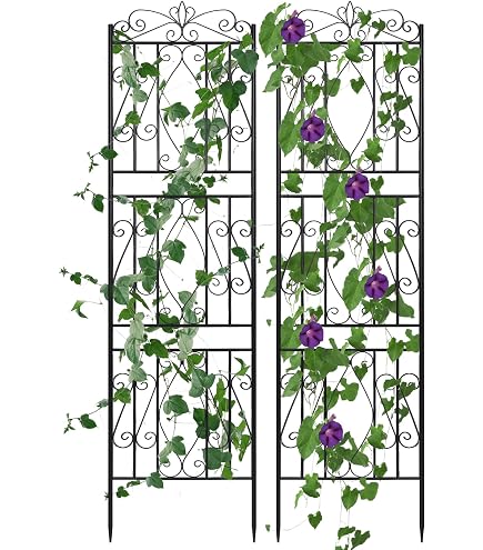 Tuteur Métal Avec Cloche DanDiBo 170cm - Support Plantes Grimpantes | Déco Jardin Marron