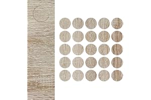 DecoMeister Tapones Adhesivos para Muebles Madera Tapa Embellecedora Autoadhesiva para Agujeros Tapas Cubiertas para Tornillos Pegatinas para Tapar Armario Escritorio Ø 14mm Roble Sonoma 25 Piezas