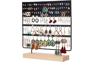 QILICZ Support à bijoux mobile et plateau en bois - Organisateur