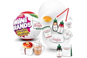 Mini Brands Create Krispy Kreme Holiday Serie 1 Kapsel von ZURU – Minis zum Sammeln, Blindverpackung, DIY, Basteln, Harz zum Spielen, Neuheit, Lebensmittelnachbildungen, ab 14 Jahren